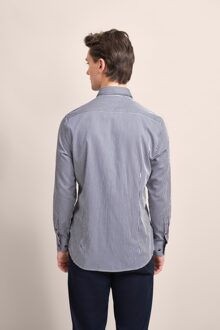 Bugatti Herren Shirt met strepen - maat S Marineblauw