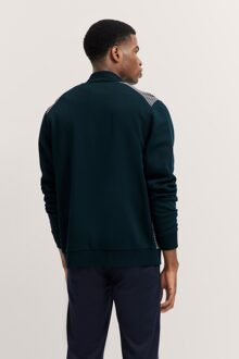 Bugatti Herren Sweatshirt met opstaande kraag Marineblauw - 2XL