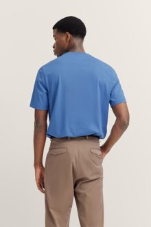 Bugatti Herren T-shirt met ronde hals - maat Blauw en Grijs Multi