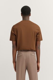 Bugatti Herren T-shirt met ronde hals - maat Bruin