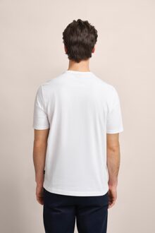 Bugatti Herren T-shirt met rubberen logo-opdruk - maat 2XL Wit