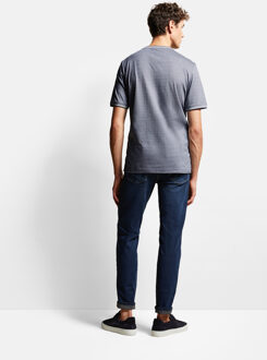 Bugatti Herren T-shirt van puur katoen Donkerblauw