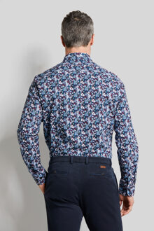 Bugatti Herren Vrijetijdshemd van zuiver katoen - maat Marineblauw