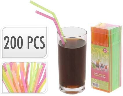 Buigrietjes Fluor 200st. 4ass.