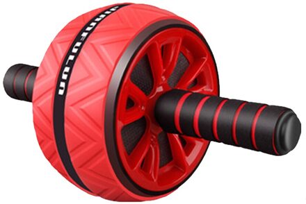 Buikspieroefening Roller Dubbele Wiel Buik Training Roller Mute Buik Wiel Buik Sport Workout Gym Apparatuur Rood