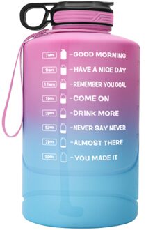 Buildlife 2.2L Water Fles Met Vergrendeling Flip-Flop Deksel Outdoor Gym Flessen Fitness Sport Bpa Gratis Grote Capaciteit Jug blauw