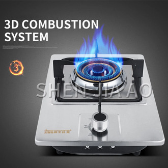 Built-in single-burner, dual-use gas stove, natural gas liquefied gas stove, desktop fire-concentrating stove, stainless steel