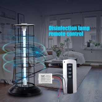 Buis Uvc Kiemdodende Licht Steriliseren Lichten Wireless On/Off Afstandsbediening Timer Schakelaar Ontvanger Voor Uvc Sterilisator Lamp wit