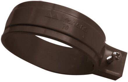 Buisbeugel Met M6-pen - Pvc - Bruin - Ø80mm - 2 Stuks