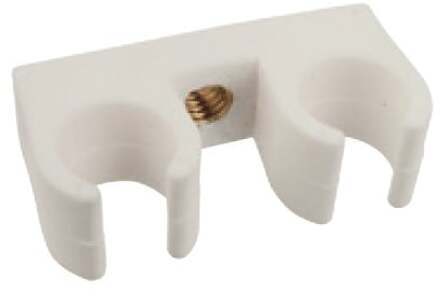 Buisklem dubbel, 22 mm, met M6 draadhuls (3x) - 989189555