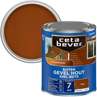 Buiten Gevel & Kozijn Snel Beits - Zijde mat - Teak - 750 ml