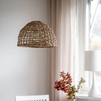 buiten hanglamp Cebu, Ø 37 cm, snoer 2,5m, IP44 licht hout, zwart