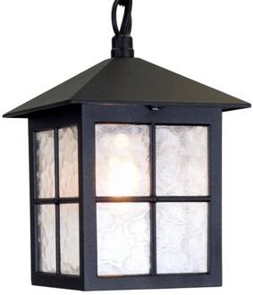 Buiten hanglamp Winchester BL18B zwart, transparant
