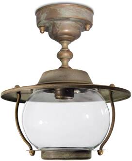 Buiten lamp Adessora zeewaterbestendig Ø 26,5cm antiek-messing, koper, helder