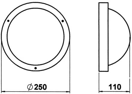 Buiten plafond-wandlamp 297 zwart E27