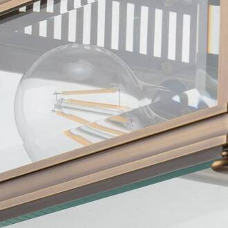 Buiten plafondlamp Holborn, hoekig brons donker brons donker, helder