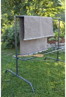 Buiten Rek Vloerkleed Uitkloppen Black