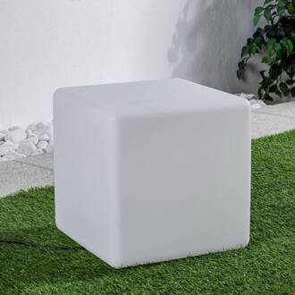 Buiten sfeerlamp Cumulus Cube M, 38,5 x 38,5 cm wit