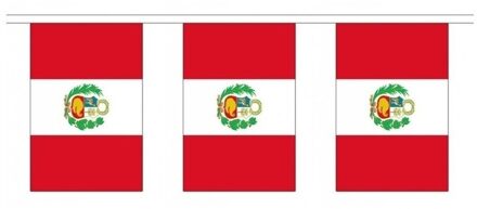 Buiten vlaggenlijn Peru - 300 cm - Peruaanse slingers versiering