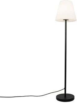 Buiten vloerlamp zwart met witte kap 35 cm IP65 - Virginia