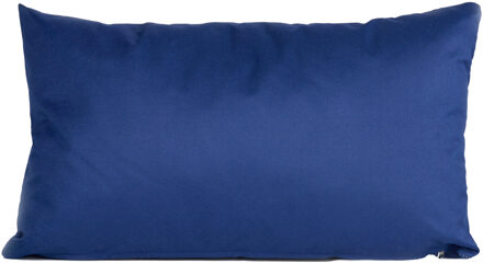Buiten/woonkamer/slaapkamer kussens in het donkerblauw 30 x 50 cm - Sierkussens