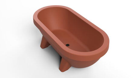 Buitenbad 194x94x66 cm 350L Terracotta