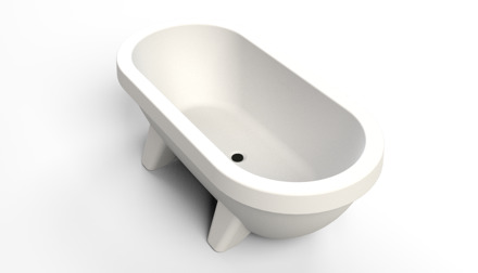 Buitenbad 194x94x66 cm 350L Wit