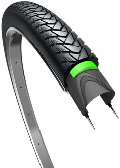 Buitenband Traveller Protect 28 x 1.75" / 47-622 - Zwart met Reflectie