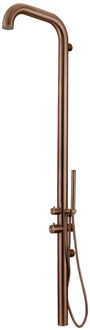 Buitendouche Fortifura Outdoor Original Wandmodel Met Handdouche Geborsteld Koper