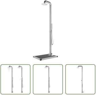 Buitendouche RVS Grijs - 230 cm - Dubbele handdouche