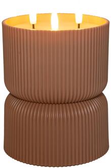 Buitenkaars 3D-vlam terra 13x13x17,5cm oranje