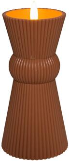 Buitenkaars 3D-vlam terra 8x8x17,5cm oranje