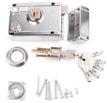 Buitenkant Ijzeren Deur Sloten Beveiliging Anti-diefstal Slot Meerdere Verzekering Slot Hout Gate Lock Voor Meubels Hardware links