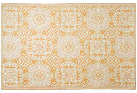 Buitenkleed cirkels - geel/oranje - 120x180 cm