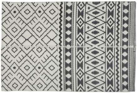 Buitenkleed etnic - zwart/wit - 200x300 cm