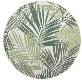 Buitenkleed Naturalis palm leaf Ø160 cm Groen