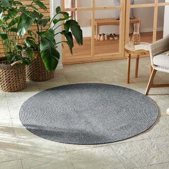 Buitenkleed Trenzado Rond - Lichtgrijs Xcm - - Dekbed-Discounter.nl