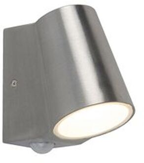 Buitenlamp aluminium met bewegingssensor incl. LED - Uma Zilver