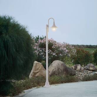 buitenlamp Daphne, 220 cm, wit, metaal, E27 wit, helder