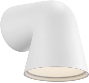 Buitenlamp Front single wand wit