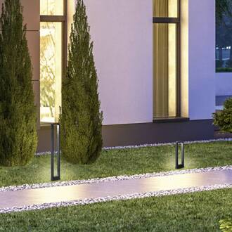 Buitenlamp LED Renno Antraciet Sokkel Groot Grijs