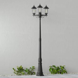 buitenlamp Nane, 217cm, zwart, zeewaterbestendig, E27 zwart (RAL 9005)