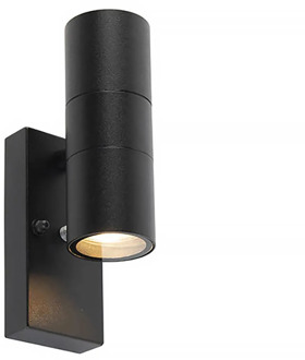 Buitenlamp Sense incl. LED 2 lichts dag nacht sensor zwart