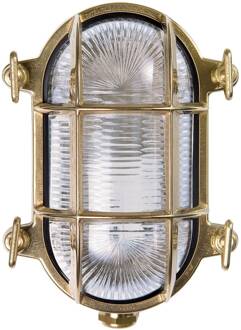 Buitenlamp Tortuga ovaal 17cm messing/helder messing natuur, transparant