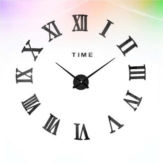 Buitenlandse Handel Best-Selling Oversized Wandklok Acryl Spiegel Oppervlak Oversized Wandklok Digitale Oversized Wandklok 3D Thrê zwart