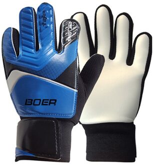 Buitenshuis Sport Entry-level kinderen Keepershandschoenen Doelman Voetbal antislip Vinger Reliëf Handschoenen Blauw / M