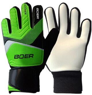 Buitenshuis Sport Entry-level kinderen Keepershandschoenen Doelman Voetbal antislip Vinger Reliëf Handschoenen groen / L
