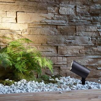 buitenspot Anton, grondspies, antraciet, metaal donkergrijs