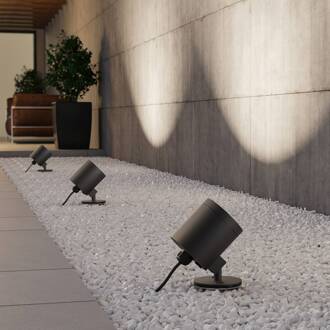 buitenspot Foris Round F, antraciet zwart