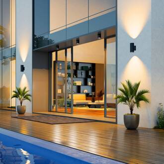 buitenspot Foris Round SD, antraciet, aluminium zwart